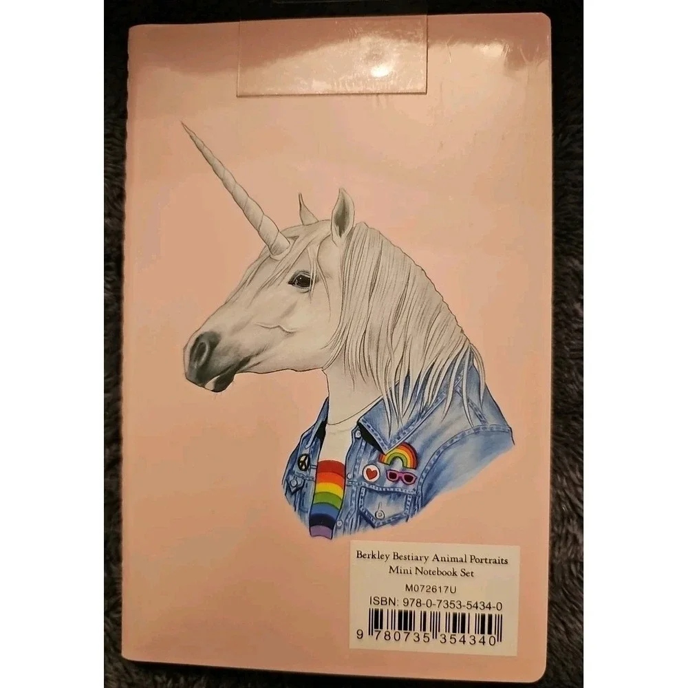 Berkley Bestiary Rainbow Kitten Passport Cover & 2 Mini Notebooks Galison